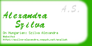 alexandra szilva business card